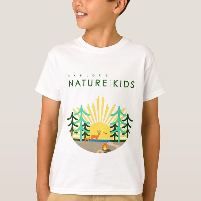 Utforska naturen med Kids T-Shirt-grafik T Shirt (Framsida)