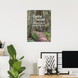 Utforska naturen Skogsvandringsled Fotografisk Poster