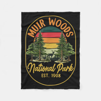 Utforska naturen vid Muir Woods Est 1908 nationell Fleecefilt