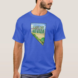 Utforska Nevada Desert Ligcape State Shape T Shirt