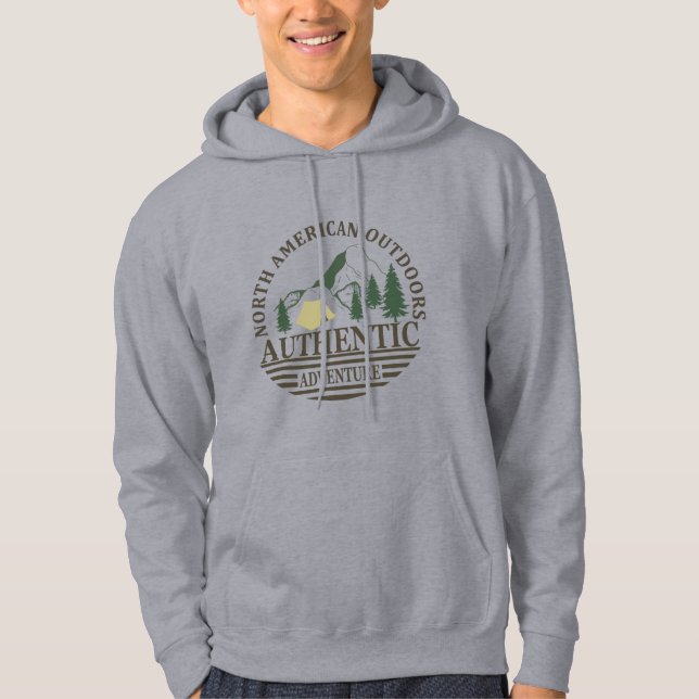 Utforska nordamerikanska utomhusvandring i äventyr hoodie (Framsida)