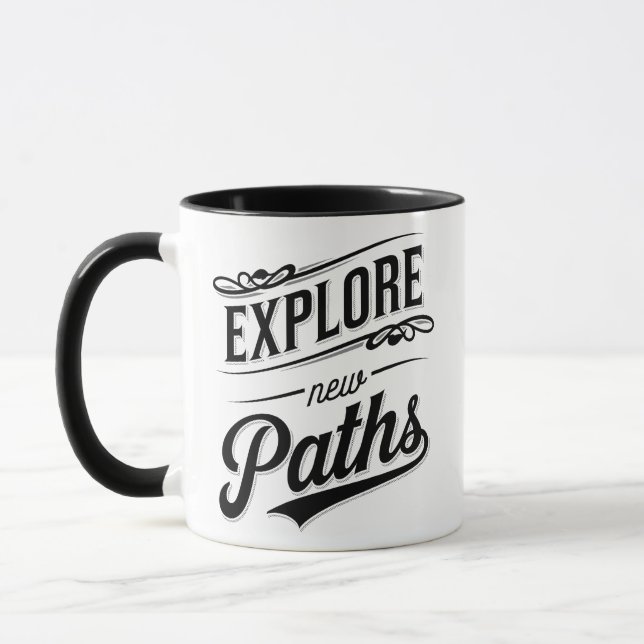 Utforska Nya Vägar Äventyrs Typografi Mugg (Vänster)