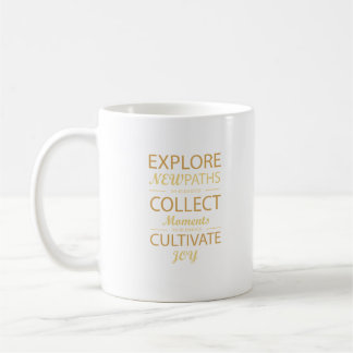Utforska Nya Vägar Ren Typografi Estetisk Citat Kaffemugg