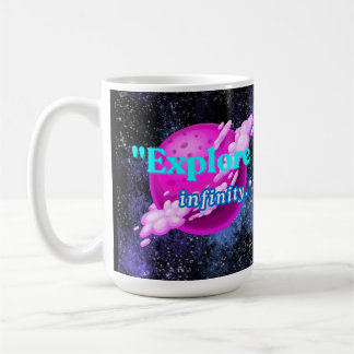 Utforska oändlighet kaffemugg