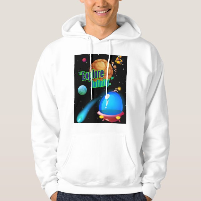 Utforska oändligheten hoodie (Framsida)