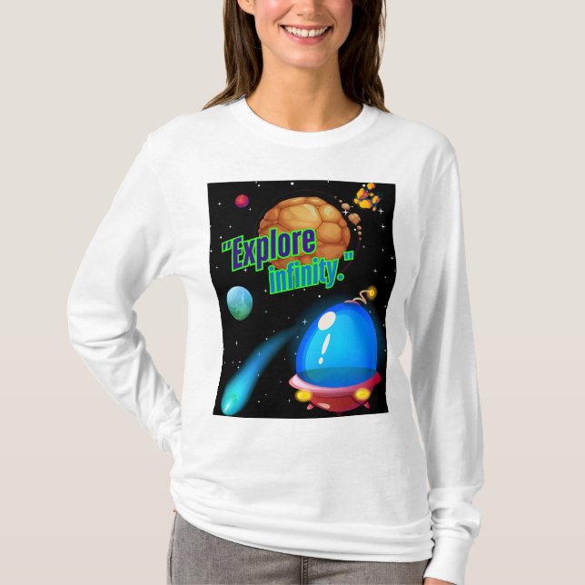 Utforska oändligheten t shirt (Framsida)