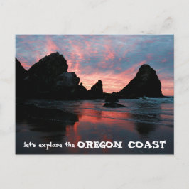 Utforska Oregon Kusten Sunrise Harris Beach Vykort