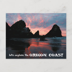 Utforska Oregon Kusten Sunrise Harris Beach Vykort