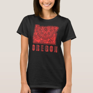 Utforska Oregon Mandala naturbergen Äventyr T Shirt