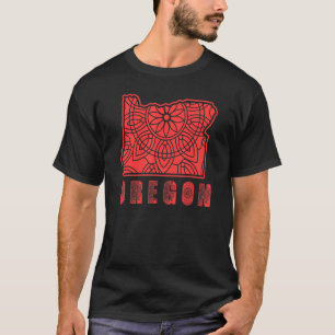Utforska Oregon Mandala naturbergen Äventyr T Shirt