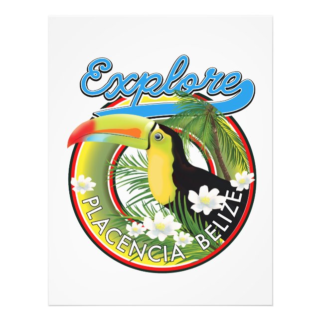 Utforska Placencia Belize-logotypen Fototryck (Framsidan)
