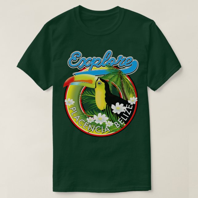 Utforska Placencia Belize-resor T Shirt (Design framsida)