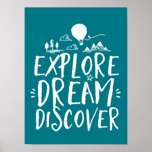 Utforska Poster Dream Discover Travel Quotes