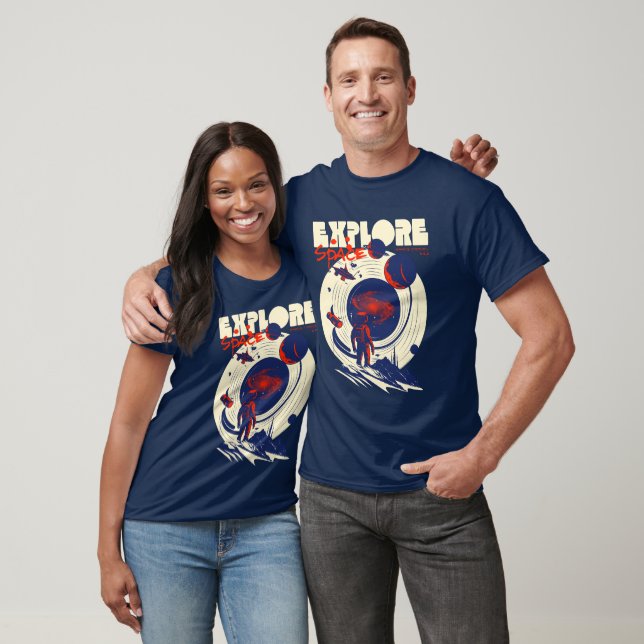 Utforska rymden - Kosmisk astronaut T Shirt (Unisex)