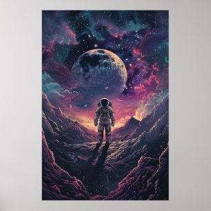 Utforska rymden Poster - Astronaut går igenom