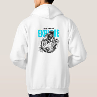 UTFORSKA Rymdfarare T-Shirt Grafik | Rymdutforskar Hoodie