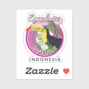 Utforska Simeulue Indonesien logotyp. Klistermärken