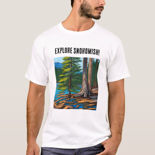 Utforska Snohomish och John Muir citat T Shirt (Framsida)