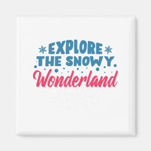 Utforska Snowy Wonderland Magnet