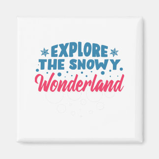 Utforska Snowy Wonderland Magnet