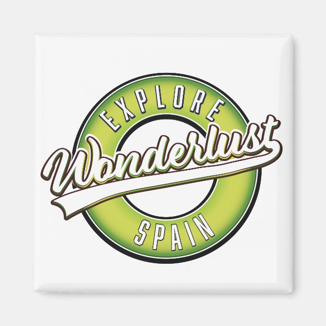 Utforska Spanien Wonderlust Magnet (Framsidan)