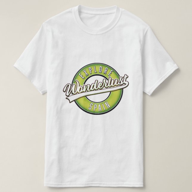 Utforska Spanien Wonderlust  T Shirt (Design framsida)