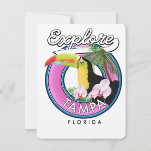 Utforska Tampa Florida retro logotyp