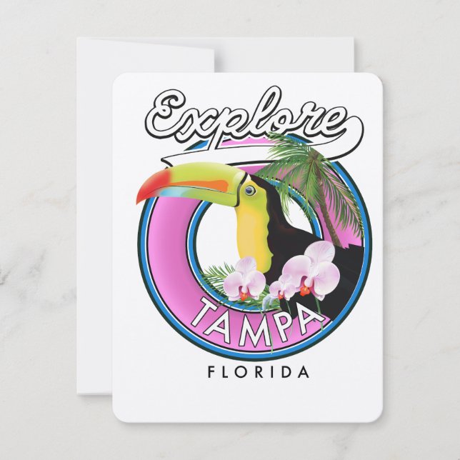 Utforska Tampa Florida retro logotyp (Framsida)