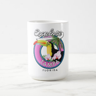 Utforska Tampa Florida retro logotyp Kaffemugg