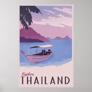 Utforska Thailand Poster