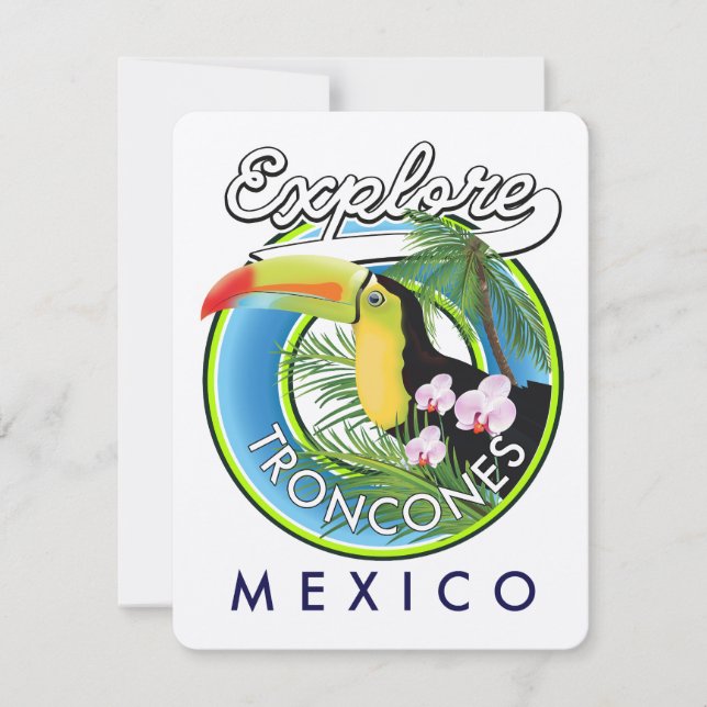 Utforska Troncones Mexico-retrologotyp (Framsida)