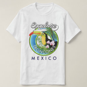 Utforska Troncones Mexico-retrologotyp T Shirt