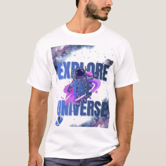 Utforska Universum Astronaut Rymd T-Shirt – Gal