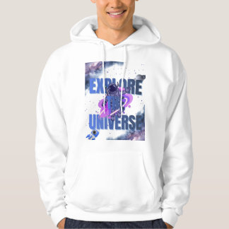 Utforska Universum Astronaut Rymd T-Shirt – Gal Hoodie