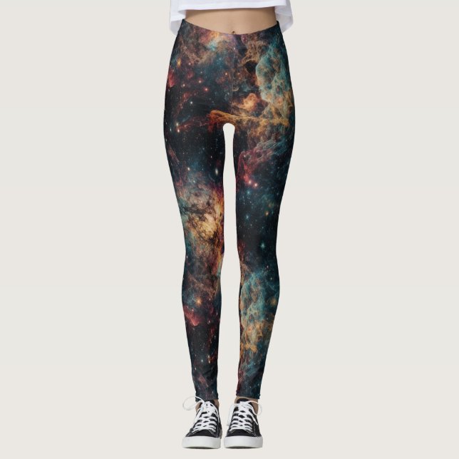 Utforska Universum i Stil med Galaxy Leggings (Framsida)