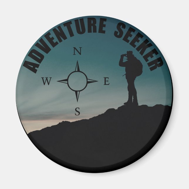 utforska utomhussökare magnet (Framsidan)