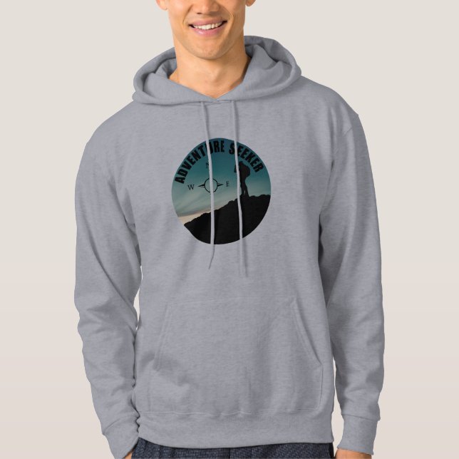 utforska utomhussökaren i äventyr hoodie (Framsida)