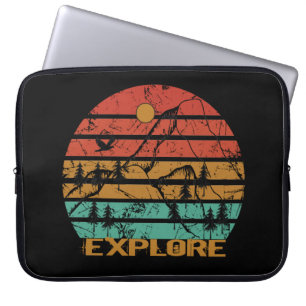 Utforska utomhusvintage laptop fodral
