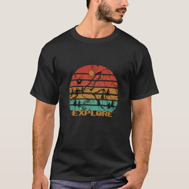 Utforska utomhusvintage t shirt (Framsida)