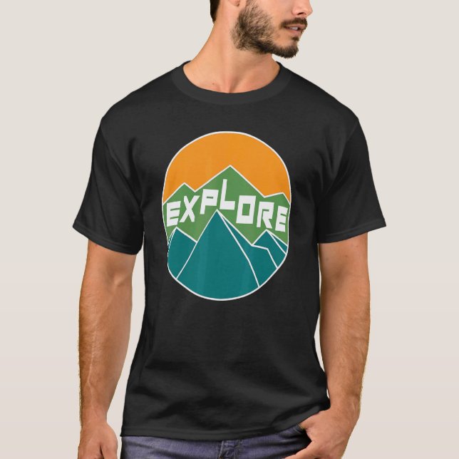 Utforska, Vandring, Camping T Shirt (Framsida)