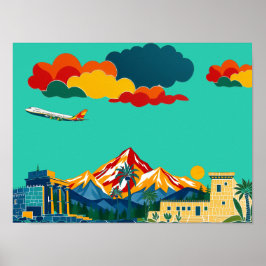 Utforska världen med färgstark Äventyr Poster