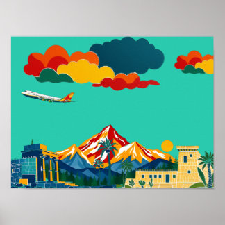 Utforska världen med färgstark Äventyr Poster