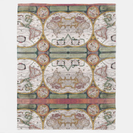 Utforska världen: Mysiga Karta Blanket för Äventyr Fleecefilt