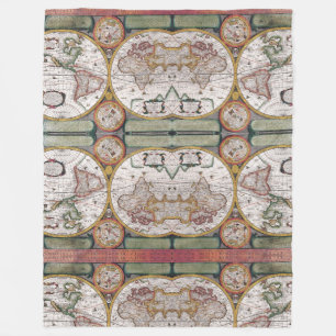 Utforska världen: Mysiga Karta Blanket för Äventyr Fleecefilt