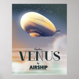 Utforska Venus efter luftskepp Poster