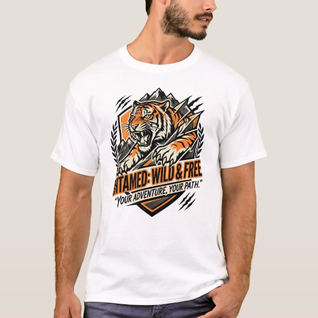 Utforska Vidare Strejfa Vildare Tiger Otämjd T Shirt (Framsida)