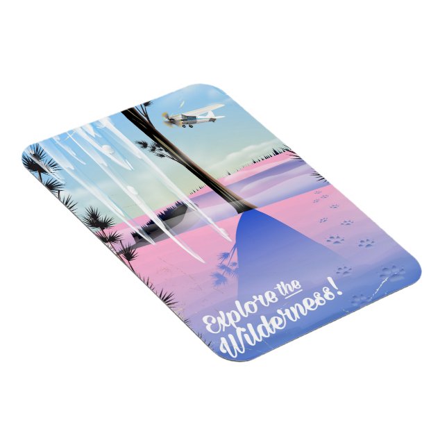 Utforska vildmarken! Vilda djurs spår på vintern Magnet (Högersidan)