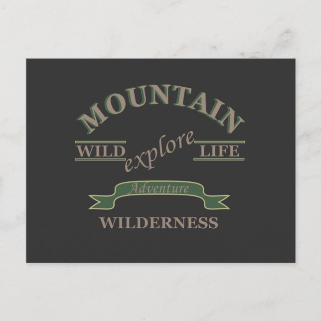 Utforska vildmarksutforskaren vykort (Framsida)