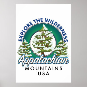 Utforska Wilderness Appalachian Mountains trave Poster