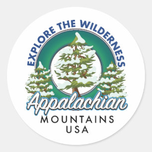 Utforska Wilderness Appalachian Mountains trave Runt Klistermärke